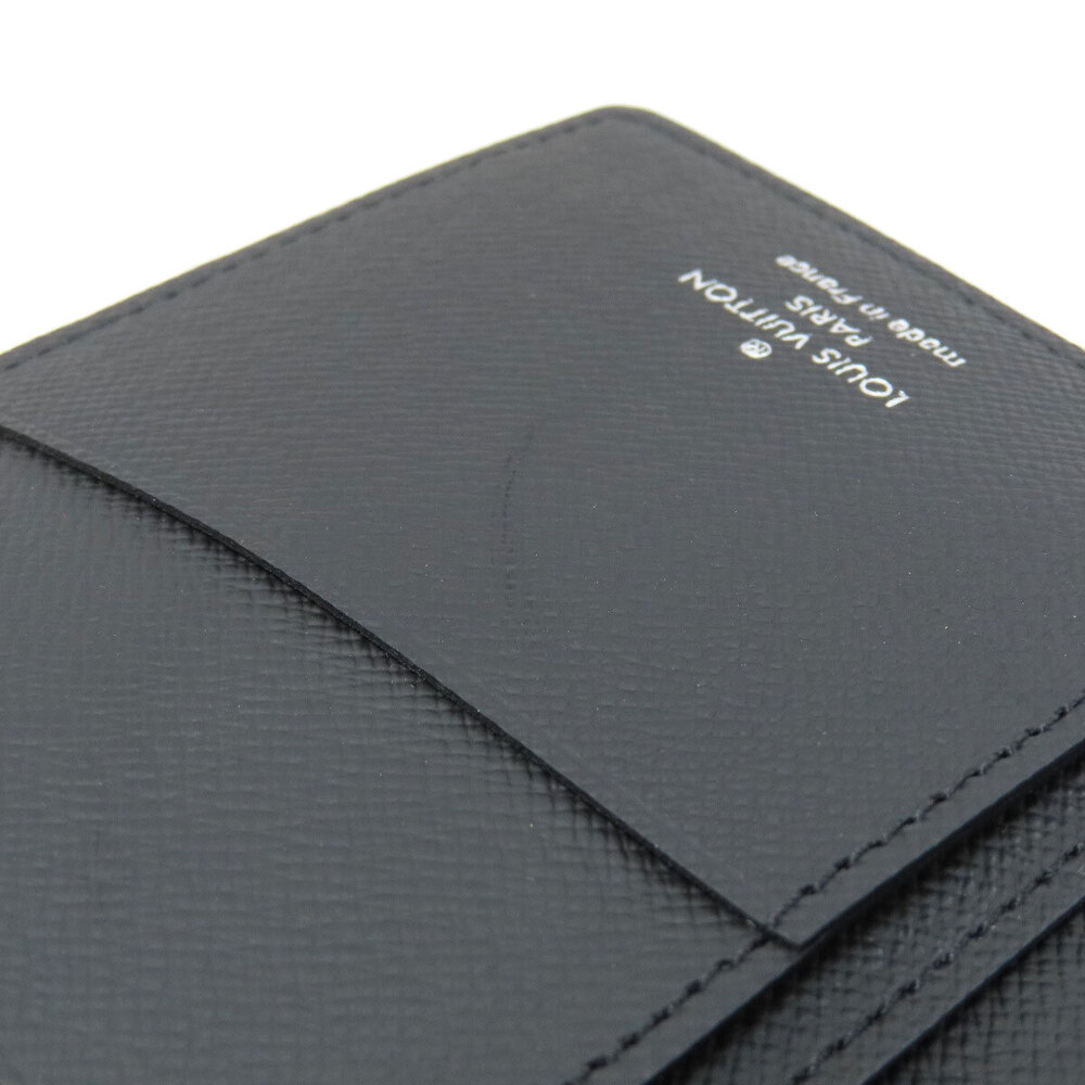 Louis Vuitton Portefeuille Long Wallet Coin Pocket Damier Canvas Blue Black